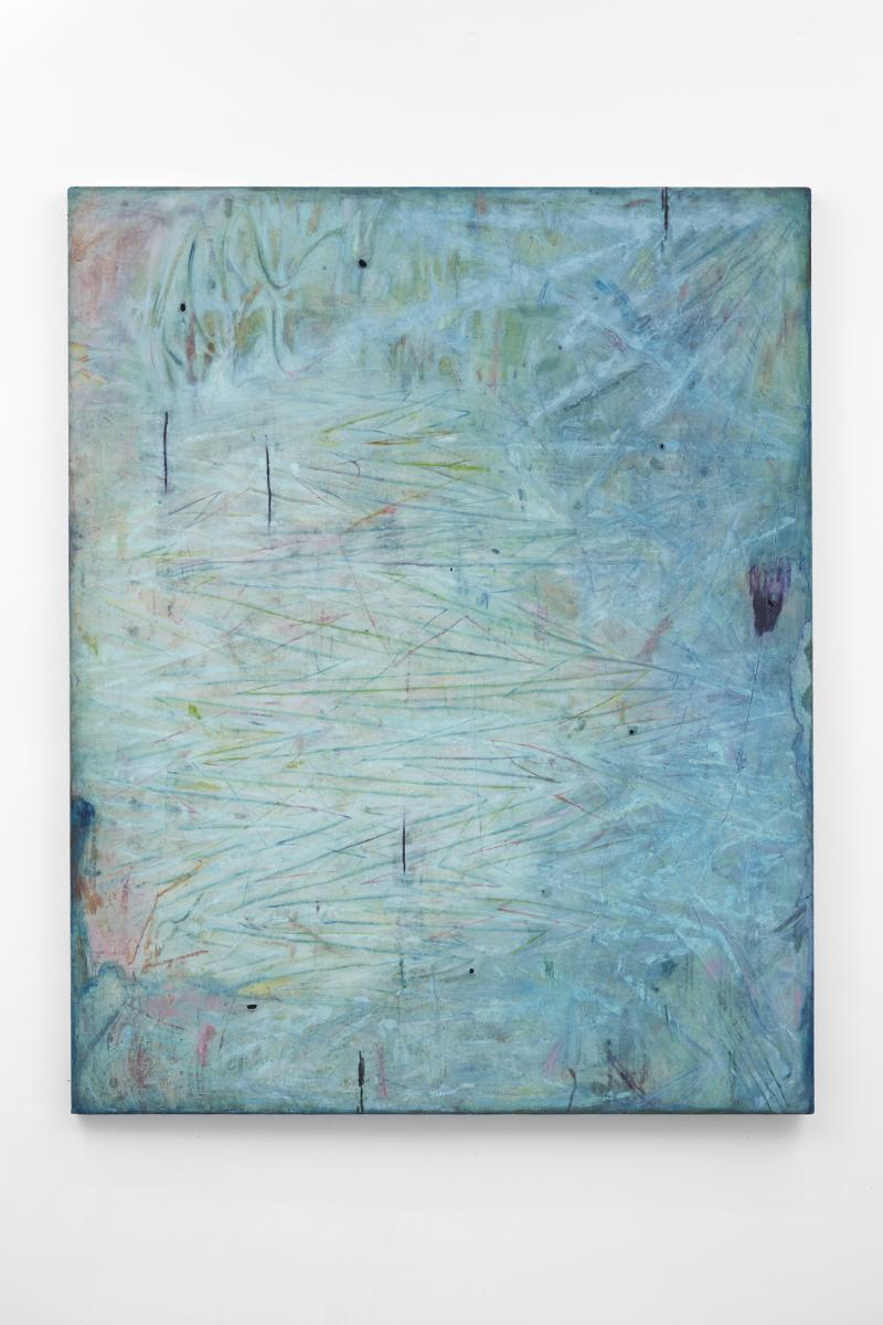 8 - Ross Taylor_Ivan Gallery - Dirty glass, dirty gloss, 2015 - 2017, Oil paint, oil pastel, and pencil on linen, 150.5 x 120.5 cm